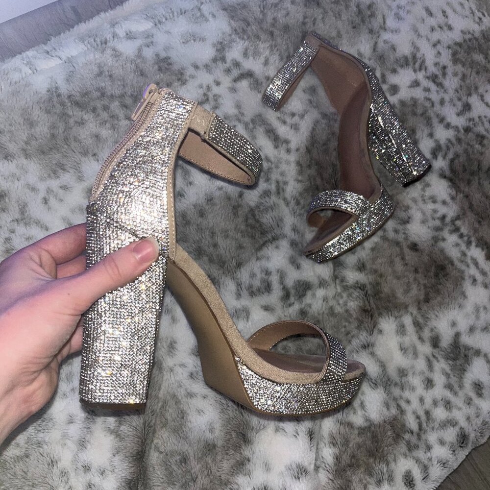 Steve Madden Rhinestone-Encrusted Heels
